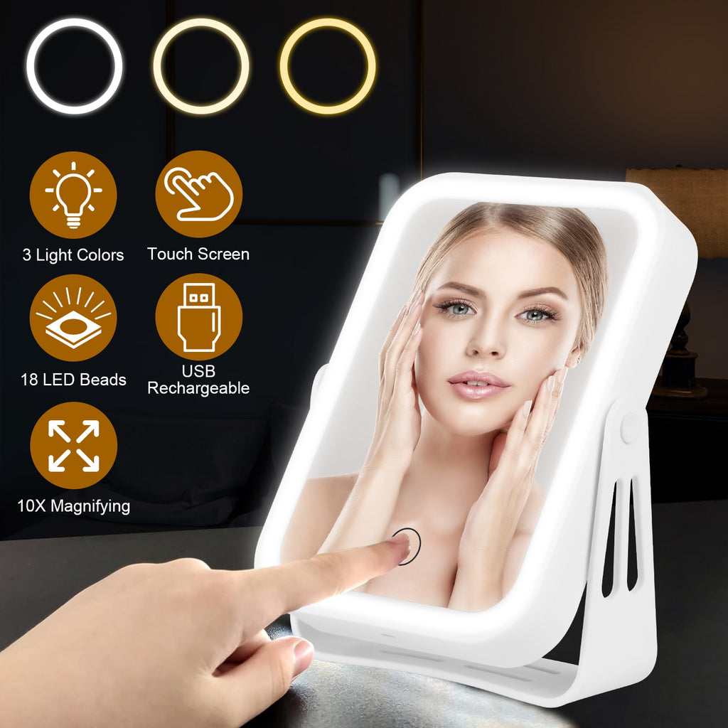 GlowMirror™ Portable LED Makeup Mirror