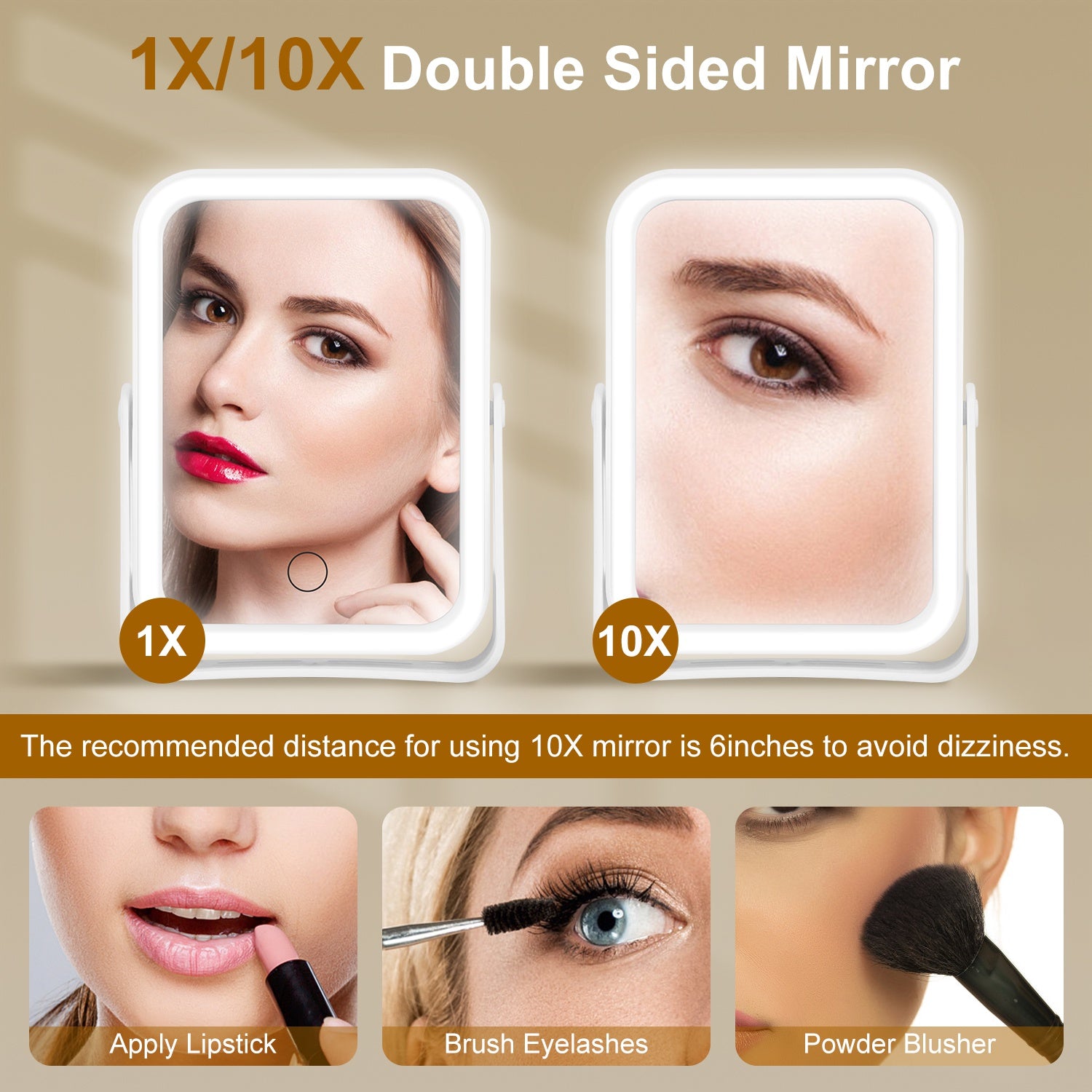 GlowMirror™ Portable LED Makeup Mirror