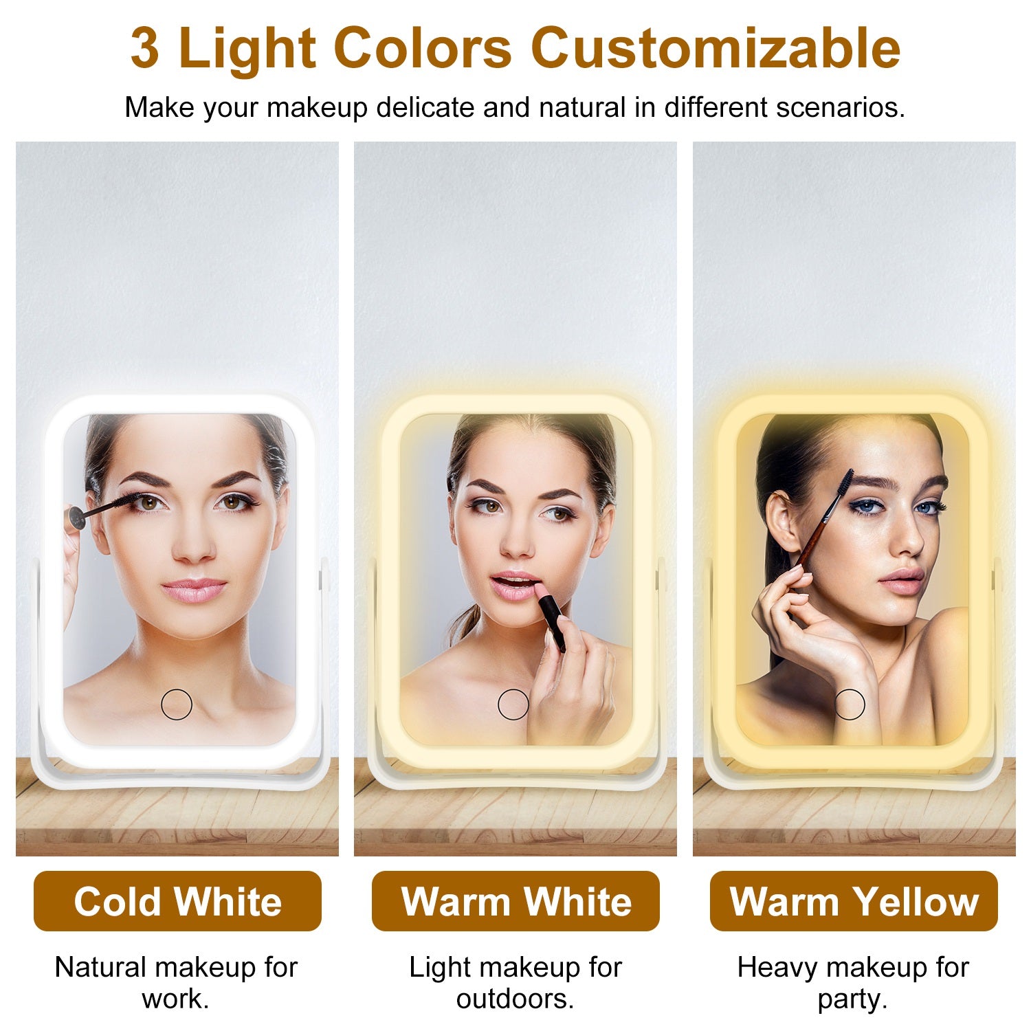 GlowMirror™ Portable LED Makeup Mirror